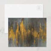 Zwart en Gold Abstract afdrukken | Danhui Nai Briefkaart (Voorkant / Achterkant)