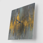 Zwart en Gold Abstract afdrukken | Danhui Nai Vierkante Klok (Hoek)
