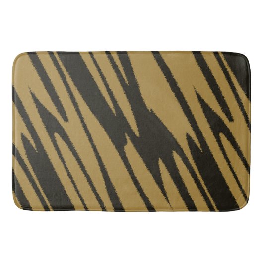 Zwart en Gold abstract Badmat (Voorkant)