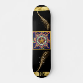 Zwart en Gold Abstract, speciaal aangepast skatebo Persoonlijk Skateboard