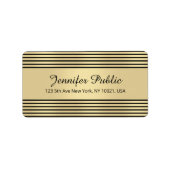 Zwart en Gold Calligraded Script-Sjabloon Etiket (Voorkant)