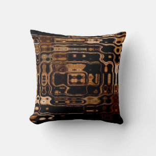 Zwart en Gold Digital Design 1 Kussen