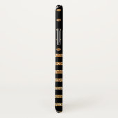 Zwart en Gold Faux Glitter iPhone X Hoesje (Achterkant / rechts)