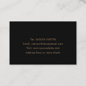 Zwart en Gold Minimalistisch Visitekaartje (Achterkant)