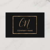 Zwart en Gold Minimalistisch Visitekaartje (Voorkant)