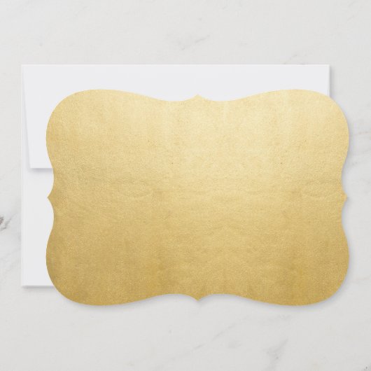 Zwart en Gold Script Quinceañera Kaart (Achterkant)