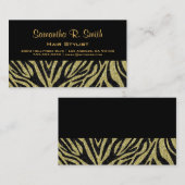 Zwart en Gold Zebra Professional Visitekaartje (Voorkant / Achterkant)