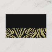 Zwart en Gold Zebra Professional Visitekaartje (Achterkant)