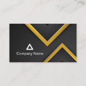 Zwart en Golden Modern Visitekaartje Technologie (Achterkant)