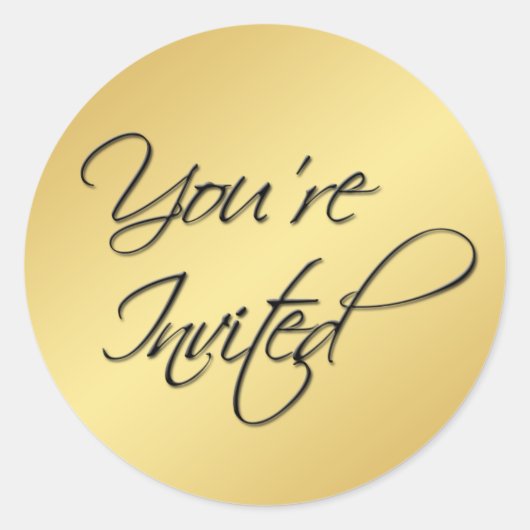 Zwart en Goud 1,5"Diameter Ronde Sticker (Voorkant)