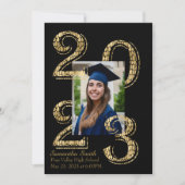 Zwart en goud 2023 Foto Afstuderen Kaart (Voorkant)