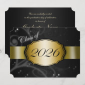 Zwart en Goud 2026 Afstuderen Kaart (Voorkant / Achterkant)