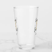 Zwart en goud 21ste verjaardag modern script stijl glas (Links)