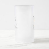 Zwart en goud 21ste verjaardag modern script stijl matglas bierpul (Center)