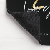 Zwart en goud 21ste verjaardag modern script stijl muismat (Hoek)