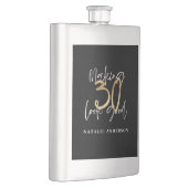 Zwart en goud 30e verjaardag modern script stijlvo flacon (Rechts)