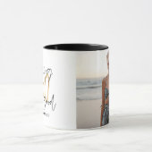 Zwart en goud 30e verjaardag moderne scriptfoto mok (Midden)