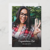 Zwart en goud 4 foto afstudeerfeest kaart (Achterkant)