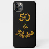 Zwart en goud 50 en Fabulous Case-Mate iPhone Case (Achterkant)