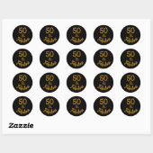 Zwart en goud 50 en Fabulous Sticker (Vel)