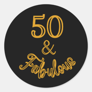 Zwart en goud 50 en Fabulous Sticker