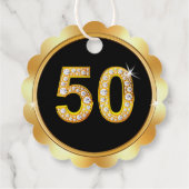 Zwart en Goud, 50 jaar Kerk Jubileum, Bedankjes Labels (Achterkant)