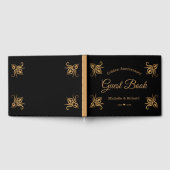 Zwart en Goud 50e Bruiloft Jubileum Gastenboek (Volledig)