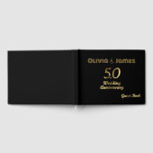 Zwart en Goud 50e Bruiloft Jubileum Gastenboek (Volledig)