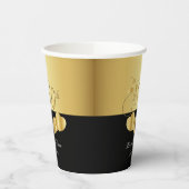 Zwart en goud 50e Jubileum / Birthday Papieren Bekers (Links)
