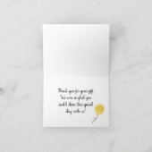 Zwart en Goud 50e Jubileum Dank u Kaart (Binnen)