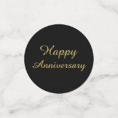 Zwart en Goud 50e Jubileum Tafel Decoratie Confetti (Kleine voorkant)