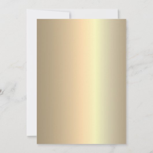 Zwart en goud 50ste verjaardag kaart (Achterkant)