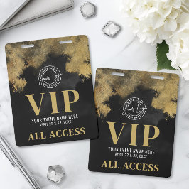 Zwart En Goud Aangepast VIP All Access Badge