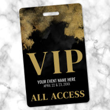 Zwart en goud aangepast VIP-event