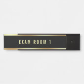 Zwart en Goud Aangepaste Tekst Sjabloon Examenruim Deurbordje (Voorkant)