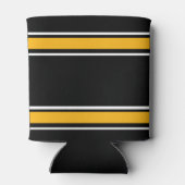 Zwart en goud aanpassen met Jouw naam Blikjeskoeler (Achterkant)