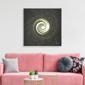 Zwart en goud abstract gestrekt doek canvas afdruk (Insitu (Woonkamer))