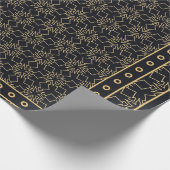 Zwart en goud abstract grafisch patroon. Geometris Cadeaupapier (Hoek)