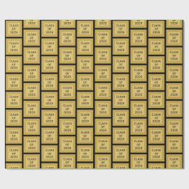 Zwart en Goud Afstudeer Inpakpapier | 2026
