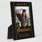 Zwart en Goud Afstudeerder Foto Afstuderen 20XX Ke Fotoplaat (Zijkant)