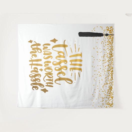 ZWART EN GOUD AFSTUDEERFOTO Achtergrond Tapijt Wandkleed (Voorkant (horizontaal))