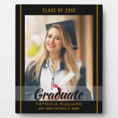 Zwart en Goud Afstuderen 20XX Afstudeerder Foto Ke Fotoplaat (Voorkant)