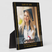 Zwart en Goud Afstuderen 20XX Afstudeerder Foto Ke Fotoplaat (Zijkant)