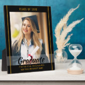 Zwart en Goud Afstuderen 20XX Afstudeerder Foto Ke Fotoplaat (Zijkant)