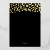 Zwart en goud Afstuderen Elegant Class Celebrate Folie Uitnodiging (Achterkant)