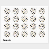 Zwart en Goud Afstuderen Stickers (Vel)