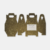 Zwart en Goud Agaat Bruiloft Bedankdoosjes (Uitgevouwen)