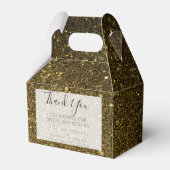 Zwart en Goud Agaat Bruiloft Bedankdoosjes (Voorkant Zijde)