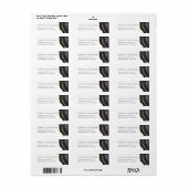 Zwart en goud agaat etiket (Full Sheet)