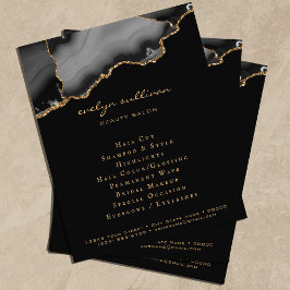 Zwart en goud agaat flyer